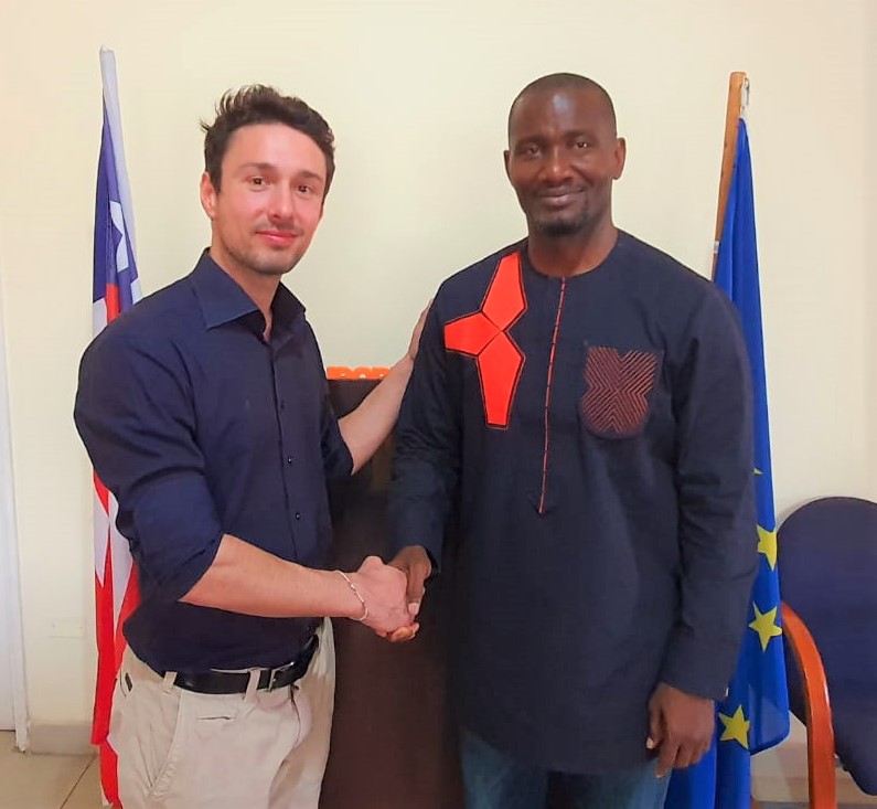 Dr. Munyeneh Coordinator of the RCU with Theo Kaspers